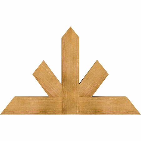 Ekena Millwork Saratoga Rough Sawn Timber Gable Bracket, Western Red Cedar, 48"W x 30"H x 4"D x 6"F, 15/12 Pitch GBW048X30X0406SAR00RWR
